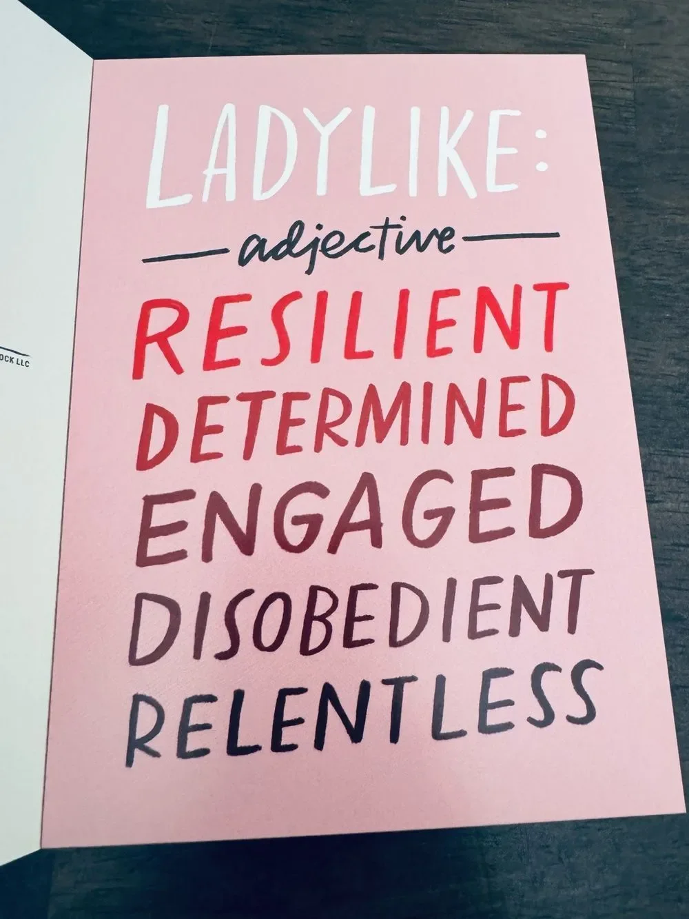 Feminist Postcard Art “Ladylike”